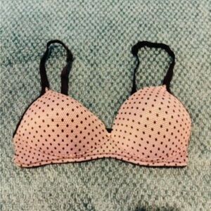 WARNER’S, Women's Polka Dot Wireless Bra with Black Trim, 36C